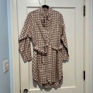Pink Burberry long sleeve dress